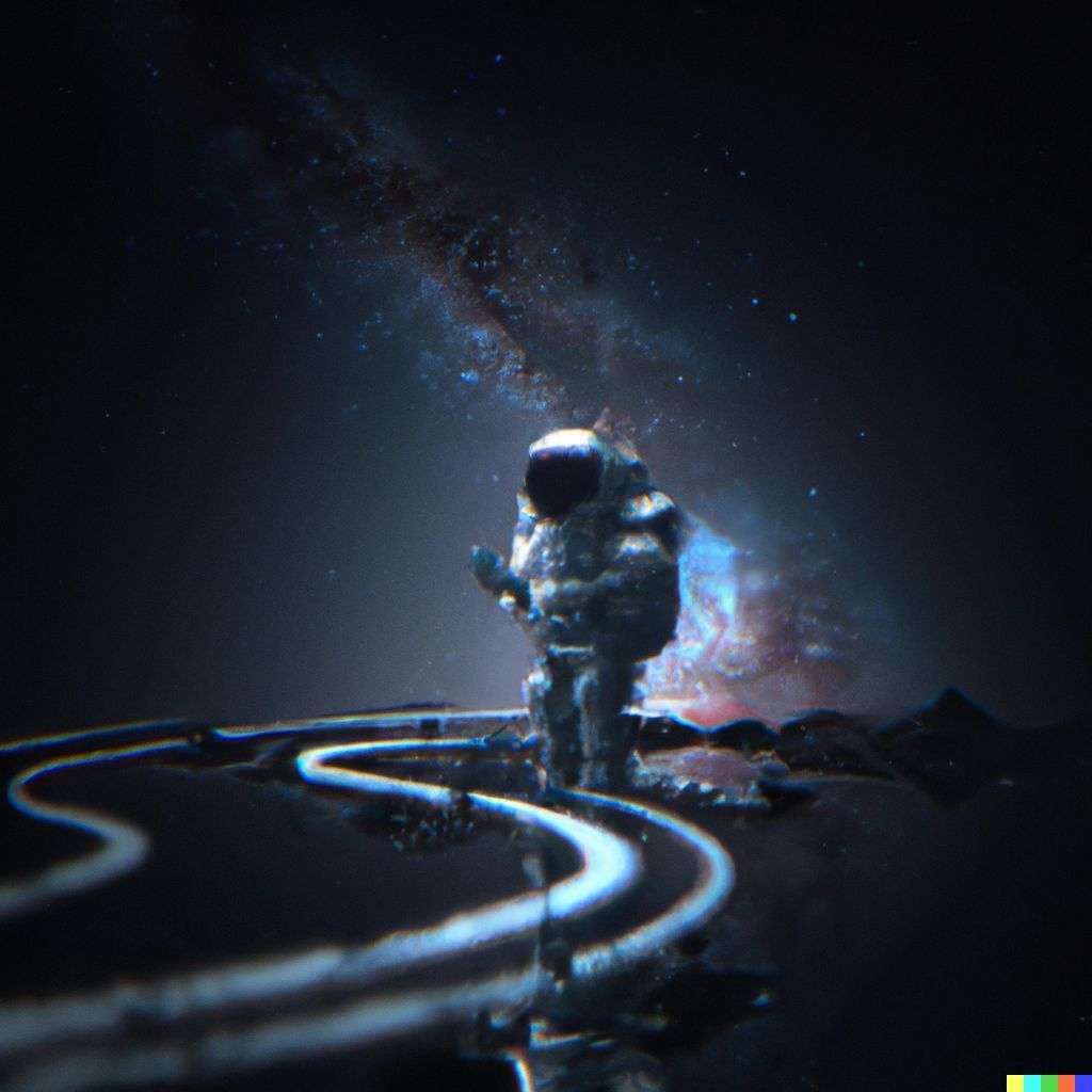 an astronaut, digital art, infinity